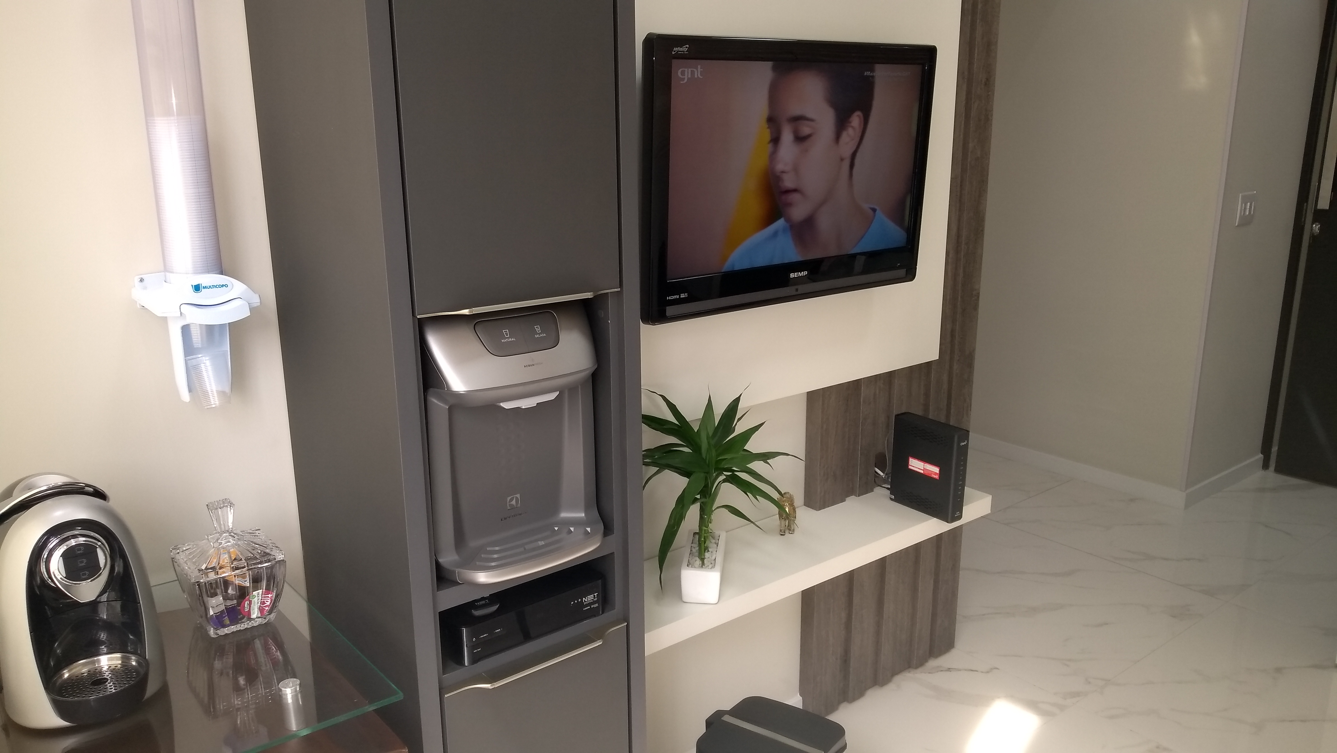Ambiente interno da clínica Odonto Levek